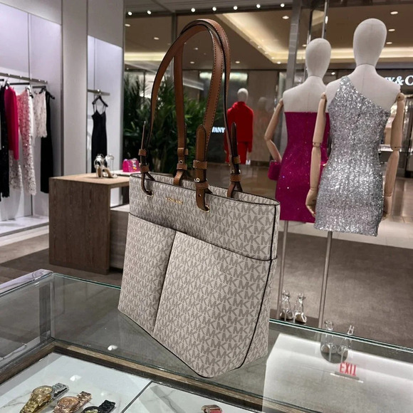 MICHAEL KORS BEDFORD MEDIUM LOGO TOTE BAG 30F2GBFT2B - Picture 3 of 12